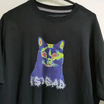 AIVER 고양이 그래픽 T셔츠 블랙