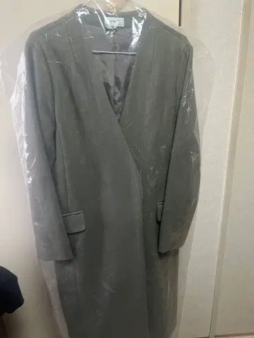그레이 롱 코트 L 사이즈 클리닝 완료 Purelast