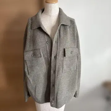 UNIQLO U U. 그레이 버튼 니트 자켓 XL