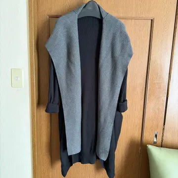 야마다야 MIREPOIX 니트 토퍼 가디건 롱 가디건