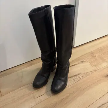 TSUMORI CHISATO 츠모리치사토 블랙 가죽 롱 부츠