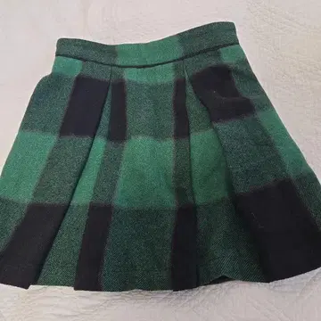 S New York 플리츠 스커트 M 사이즈 그린 체크