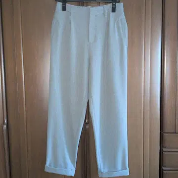 [ CECICABLUE ] 라이트 그레이 슬랙스 밑단 접힘