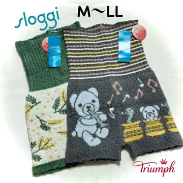 슬로기 '홋'하고 따뜻한 복대 포함 니트 팬츠 M~LL 2장 세트