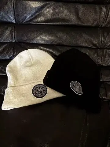 Cocallero 니트 모자 화이트 블랙 세트