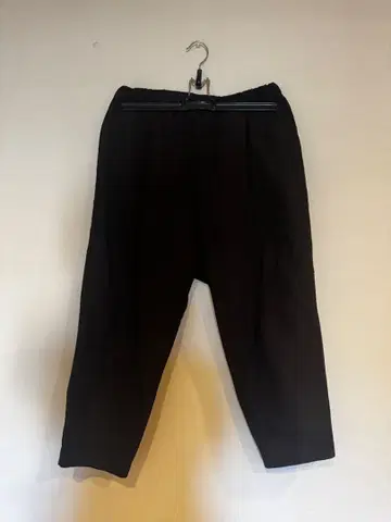 케이지 케이지 블랙 와이드 팬츠 허리밴딩