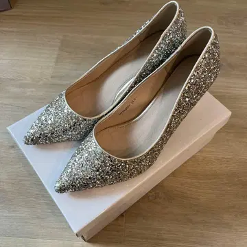 RANDA 실버 글리터 하이힐