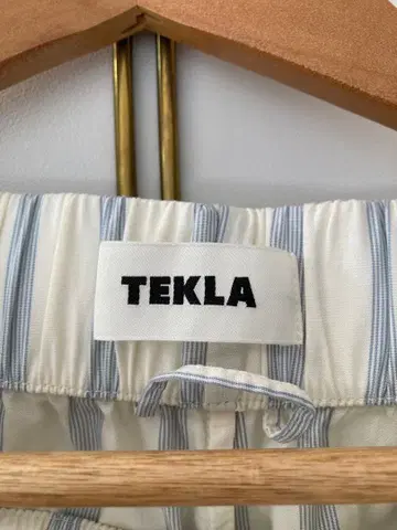 TEKLA 스트라이프 캐주얼 팬츠