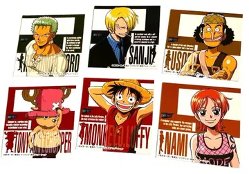 원피스 스티커 점프 페어 애니메이트 2002 6장 세트