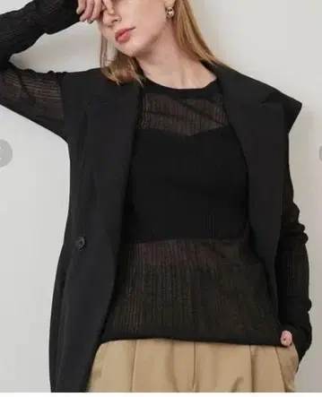 ELENDEEK 엘렌딕 시어 리브 니트