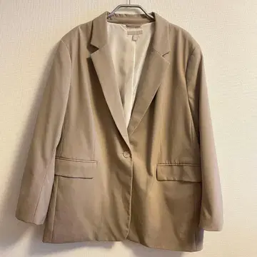 핑크 베이지 테일러드 자켓 빅 사이즈