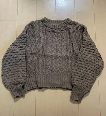 Plage 케이블 니트 크롭 기장