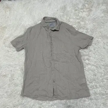 IKE BEHAR 아이크 베하 린넨 100 반팔 셔츠 베이지