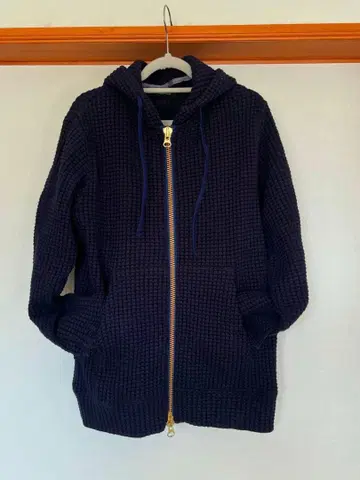 [ 새상품급 ] 아바하우스 네이비 와플 원단 후드 부착 후드티