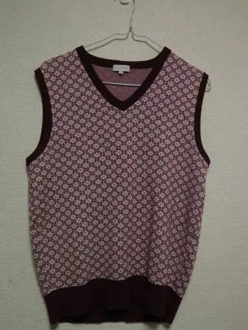 MACKINTOSH PHILOSOPHY 니트 베스트 V넥 버건디