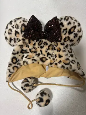 레오파드 무늬 미니 팬캡