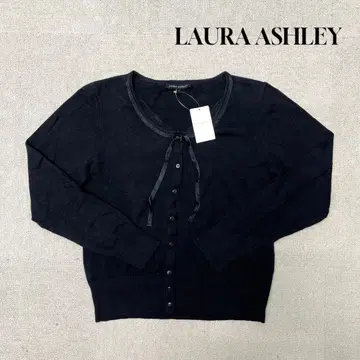새상품 LAURA ASHLEY 가디건 스웨터 긴팔 블랙 L