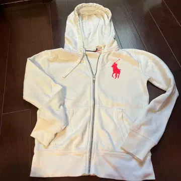 랄프 로렌 화이트 후드티 XS