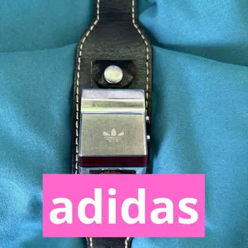 adidas 가죽 시계 실버/블랙