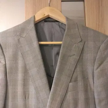 그린 라벨 릴랙싱 그레이 체크 무늬 테일러드 자켓 M