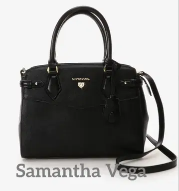 사만사베가 하트 비쥬 부착 핸드백 블랙 새상품급 2way