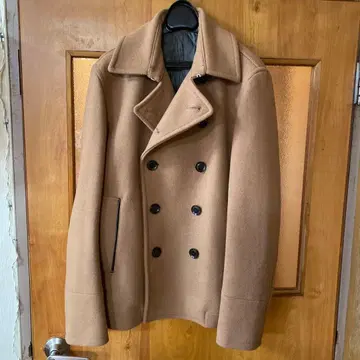 새상품급 ABAHOUSE 베이지 더블 브레스트 피 코트 M