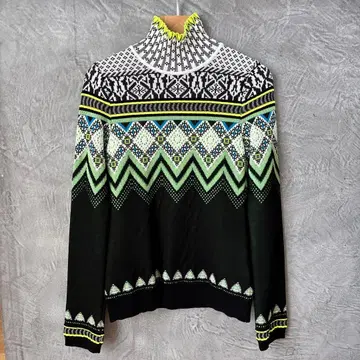 Mame Kurogouchi Fair Isle High Neck