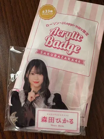 사카미치 시리즈 아크릴 배지 모리타 히카루