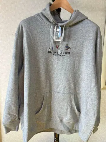 HUSH PUPPIES 그레이 후드 부착 후드티