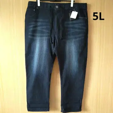 새상품 5L 남성용 스트레치 데님 팬츠 네이비 계열 넉넉한 핏