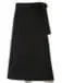 INED 블랙 울 원단 허리 리본 랩스커트 ( 사이즈 9호 )