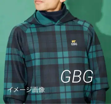 GBG 체크 무늬 후드 부착 트레이닝복