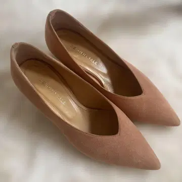 미사용 새상품 핑크 스웨이드 스틸레토 펌프스