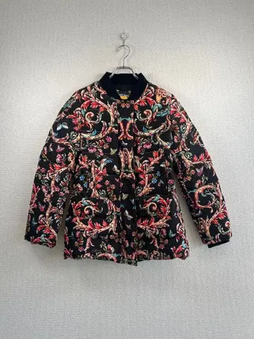 저스트 카발리 꽃무늬 다운 코트 사이즈 42