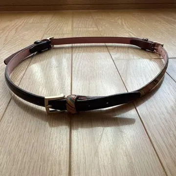 브라운 블랙 멀티 컬러 가죽 벨트 폴스미스