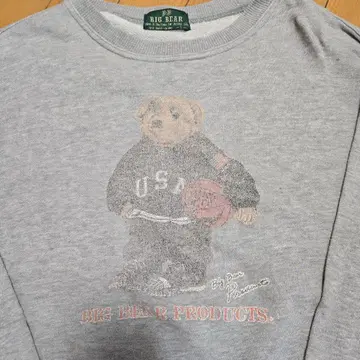 BIG BEAR PRODUCTS 곰 프린트 맨투맨
