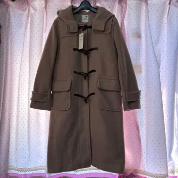 어스 뮤직&에코로 미디 더플 코트 핑크