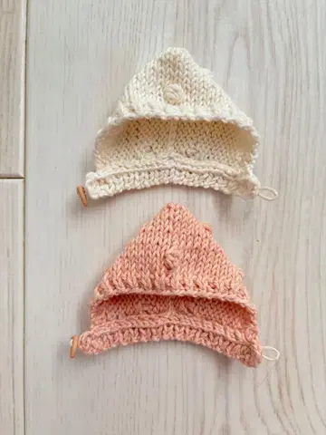 미니 브라이스 아웃핏 니트 삼각형 모자 2세트 작가님 옷 갈아입기 의류