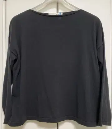 evam eva 차콜 블랙 코튼 캐시미어 긴팔 풀오버