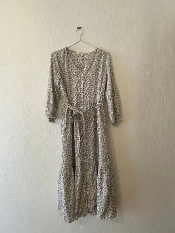 플라워 프린트 티어드 원피스