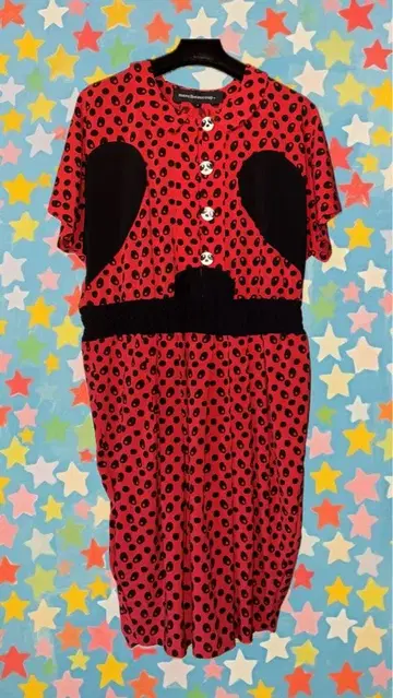 mercibeaucoup 물방울 패턴 반팔 원피스 F 사이즈