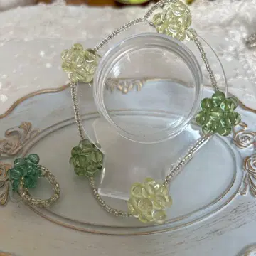 꽃 디자인 팔찌와 반지 세트