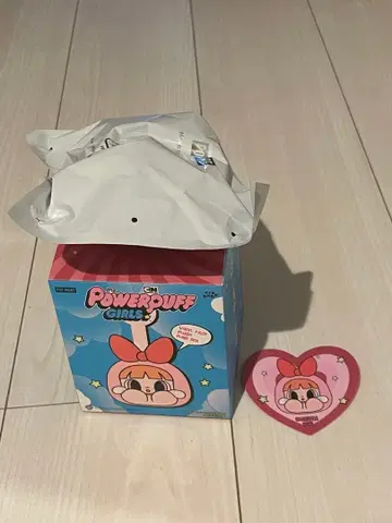 POPMART 크라이 베이비 파워퍼프 걸스 봉제 인형 블라썸