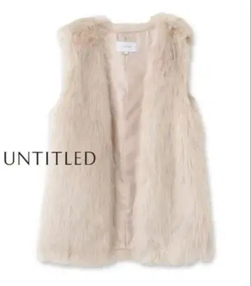 UNTITLED 인조 모피 핑크 베이지 베스트