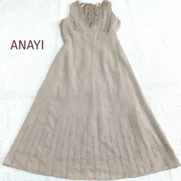 245 ANAYI 아나이 비쥬 롱 원피스 슬리브리스 골드 계열