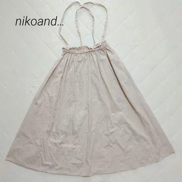 nikoand - 니코앤드 롱 플레어 스커트 원피스 스트라이프