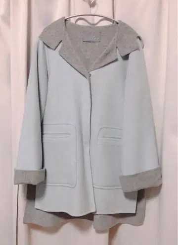 [ 새상품급 ] ignes 이네스 미디엄 코트 후드 부착 울 100%