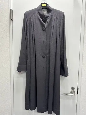 그레이 롱 코트 리버서블