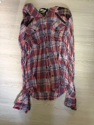 L.G.B. 후드 부착 체크 셔츠