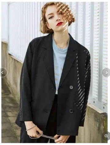 jouetie 쥬에티 더블 브레스트 자켓 블랙